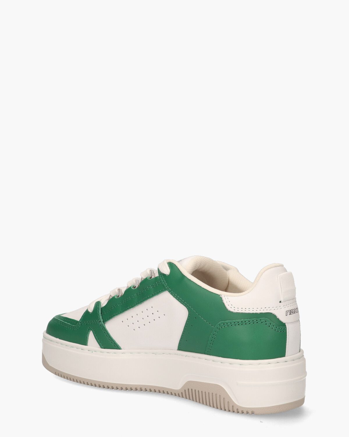 Basket Buxton Wit/Groen Damessneakers