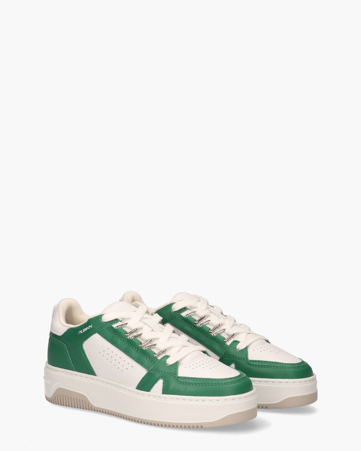Basket Buxton Wit/Groen Damessneakers