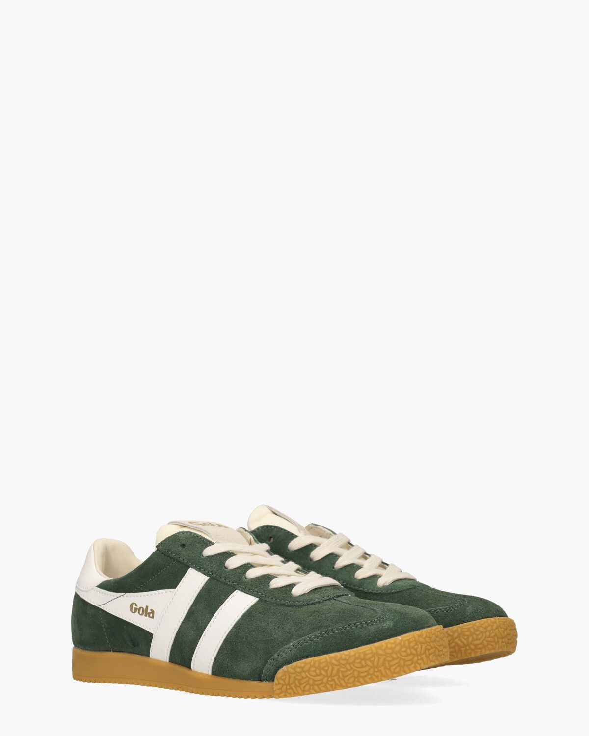 Elan Donkergroen Damessneakers
