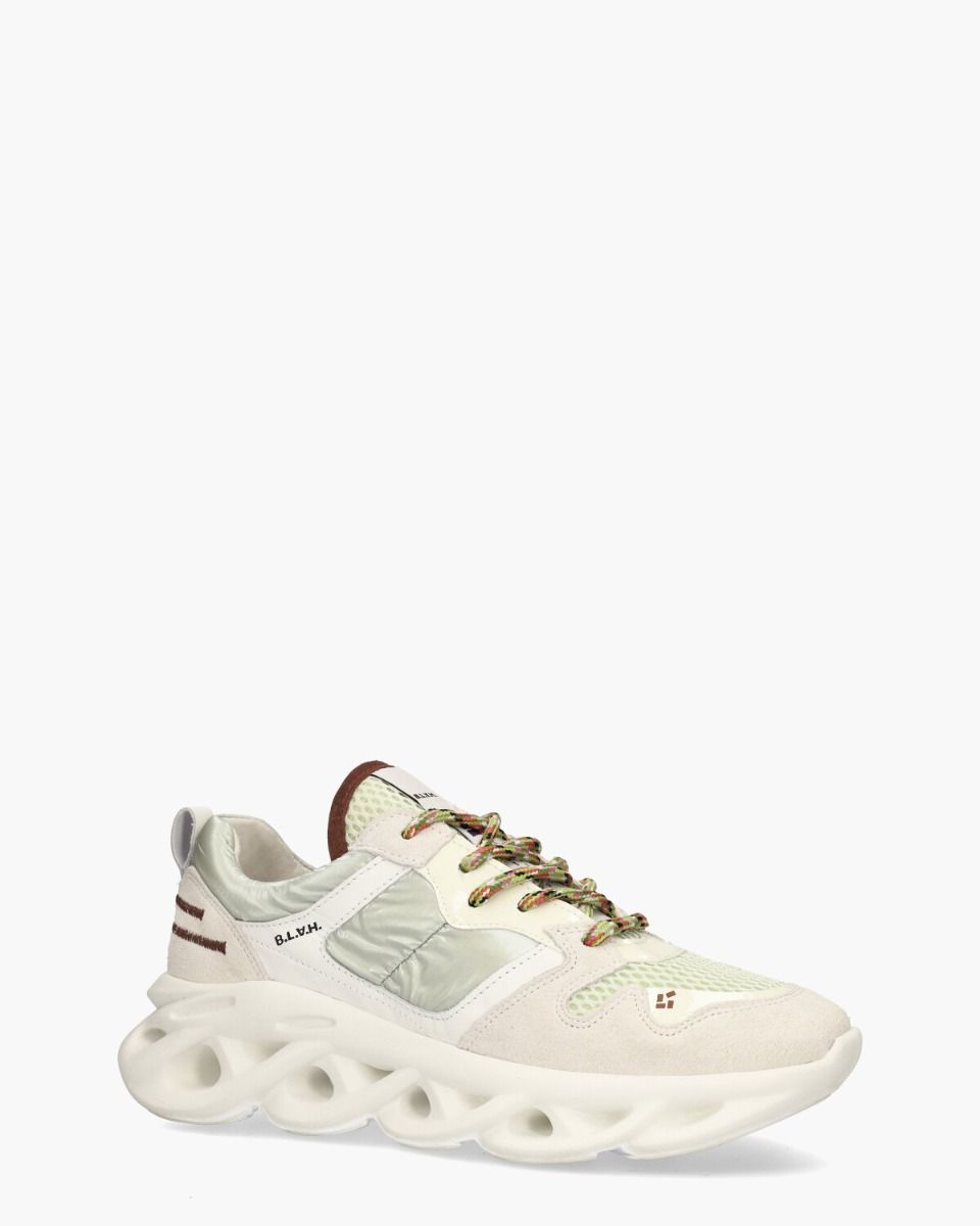 Cassandra Off-White/Mintgroen Damessneakers