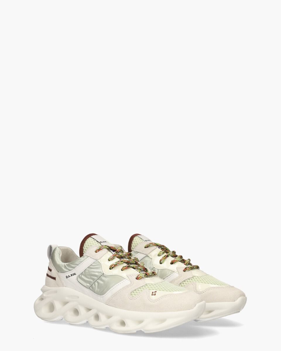 Cassandra Off-White/Mintgroen Damessneakers
