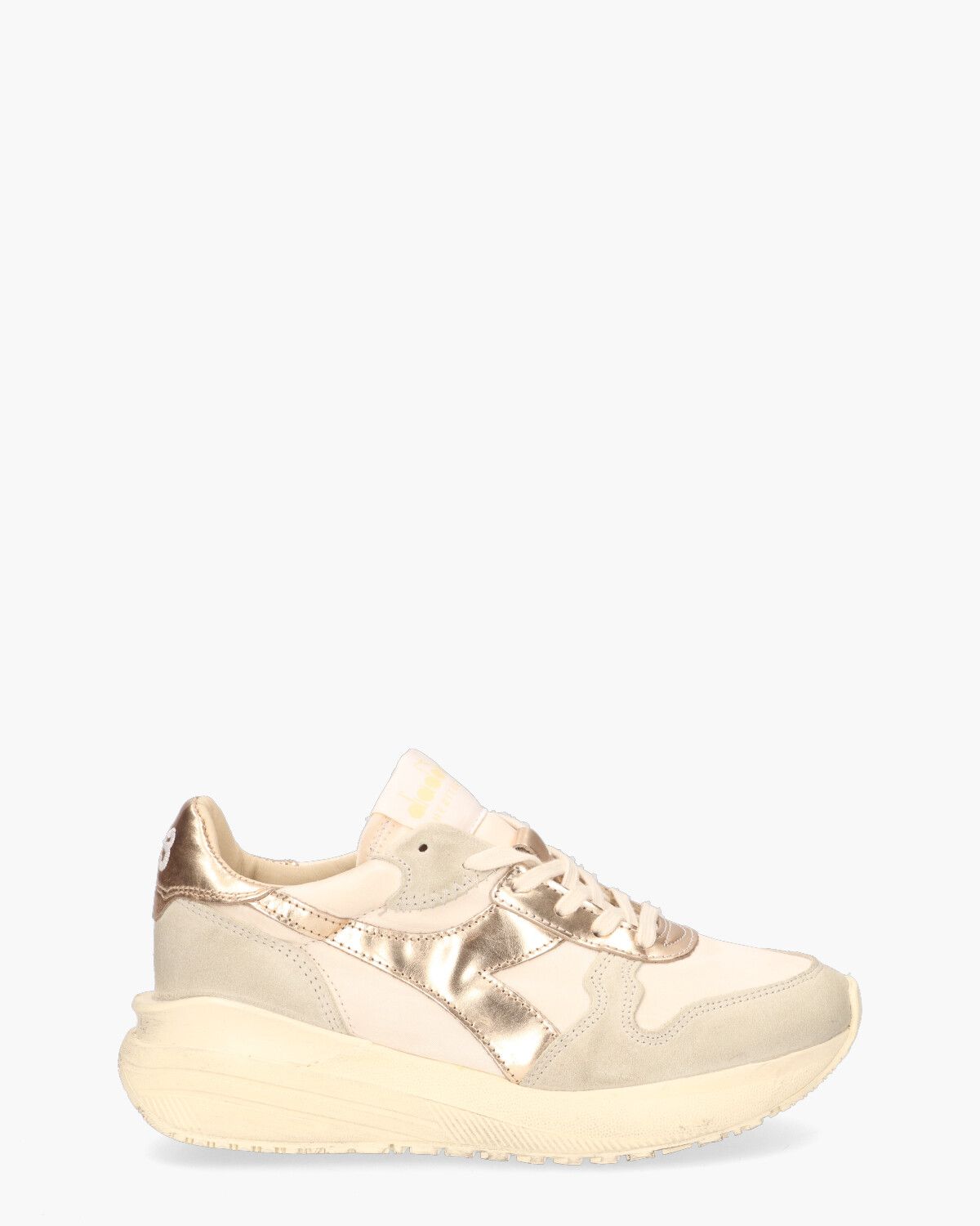 Venus Queen Off-White/Goud Damessneakers