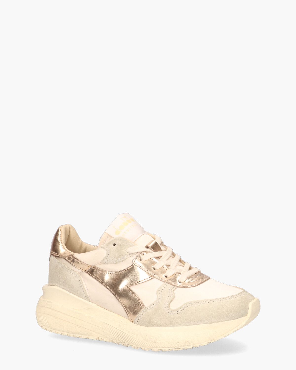 Venus Queen Off-White/Goud Damessneakers