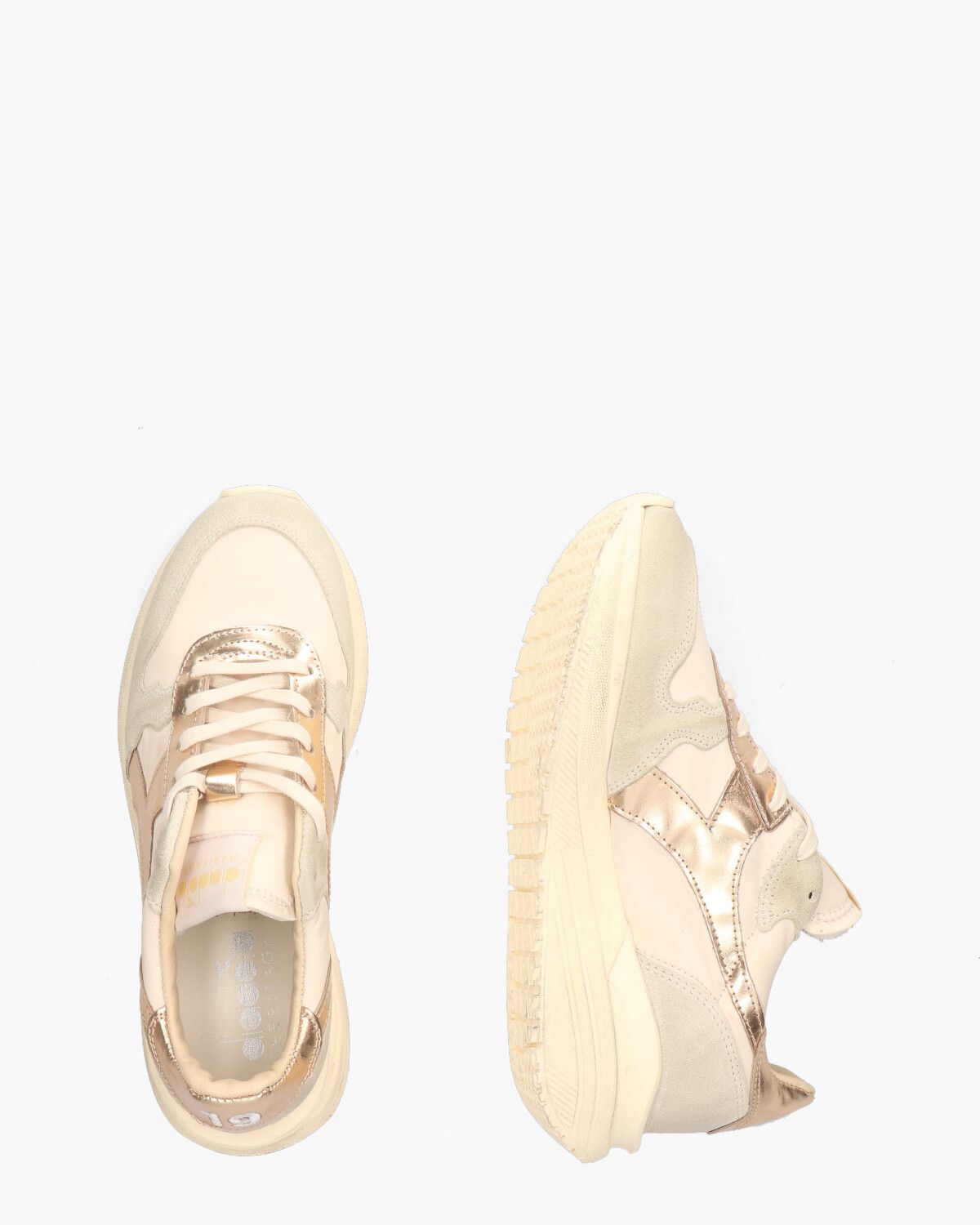 Venus Queen Off-White/Goud Damessneakers