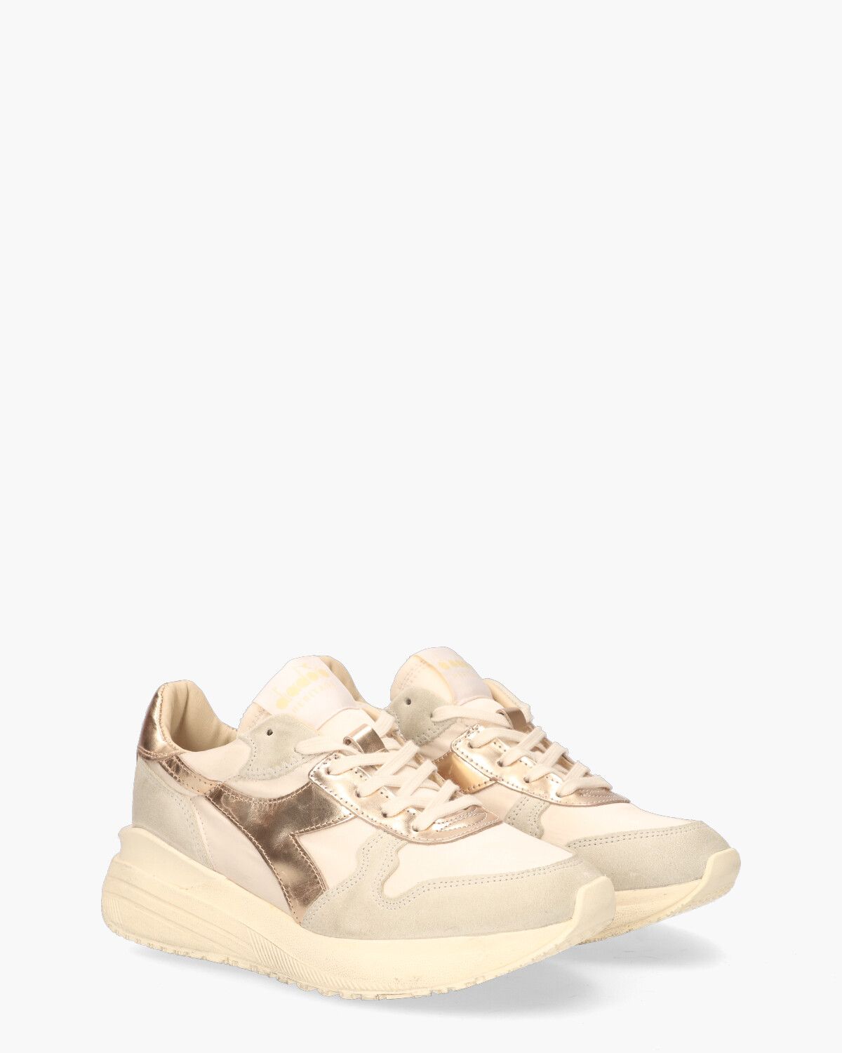 Venus Queen Off-White/Goud Damessneakers