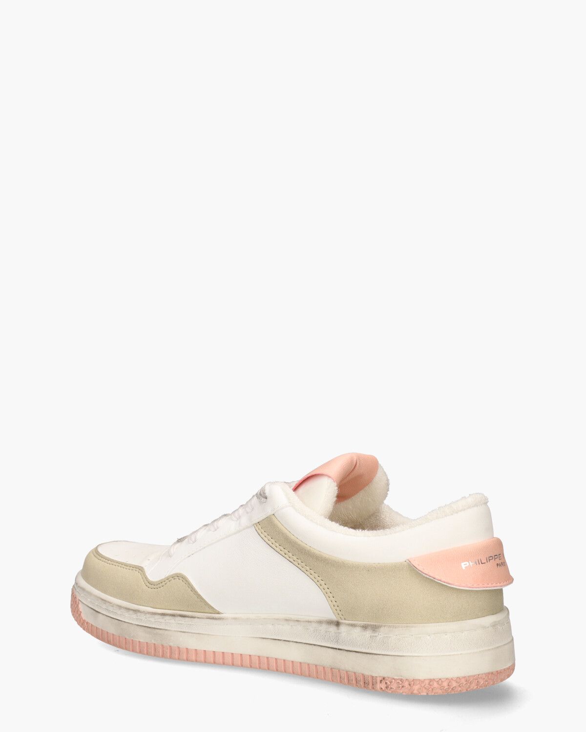 Lyon Recycle Mixage Wit/Beige/Roze Damessneakers