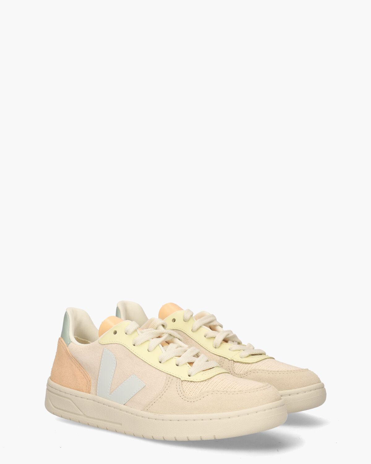 V-10 Suede Ecru/Multicolor Damessneakers