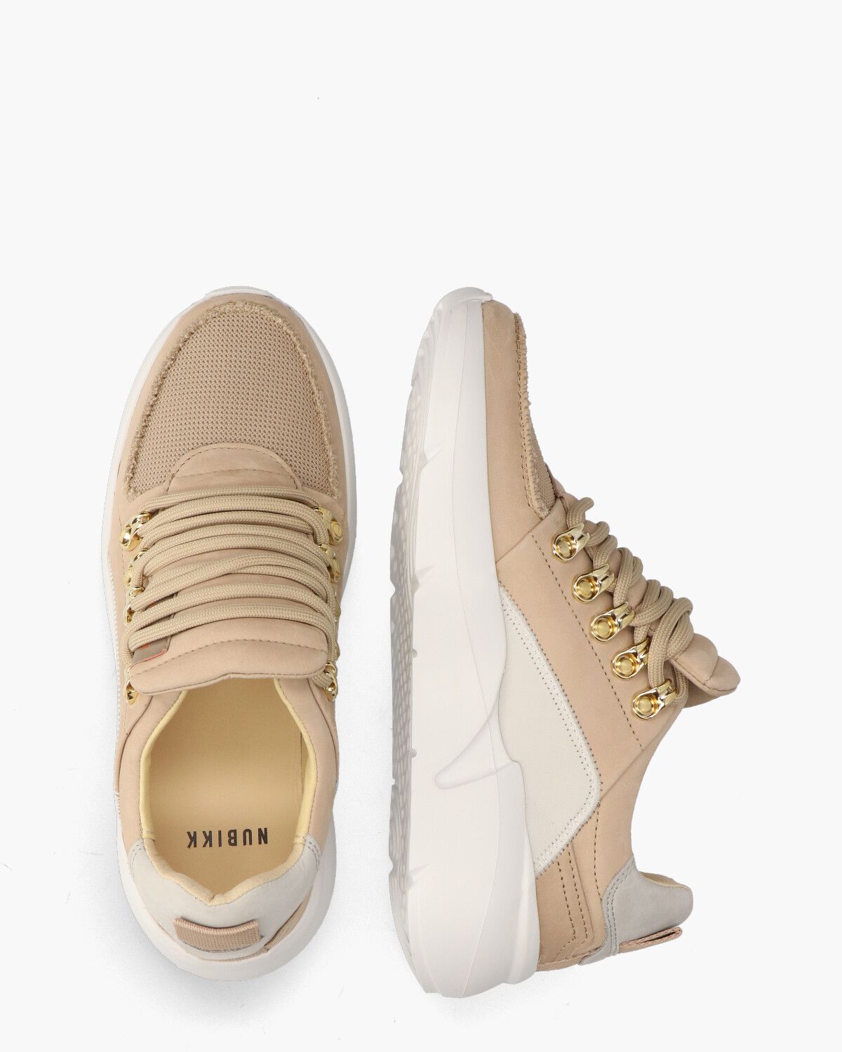 Roque Roman Lichtbruin Damessneakers
