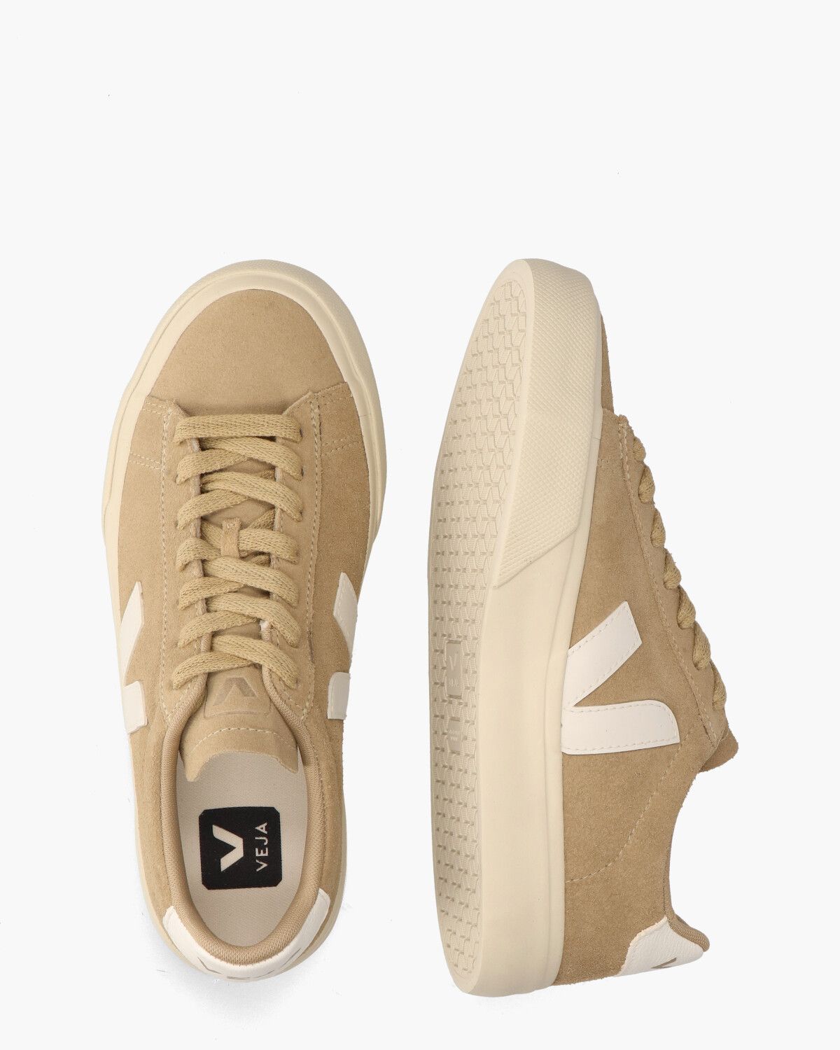 Campo Suede Bruin/Wit Damessneakers