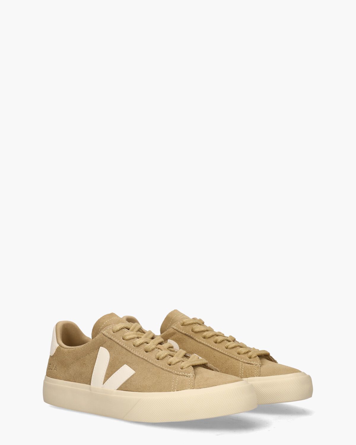 Campo Suede Bruin/Wit Damessneakers