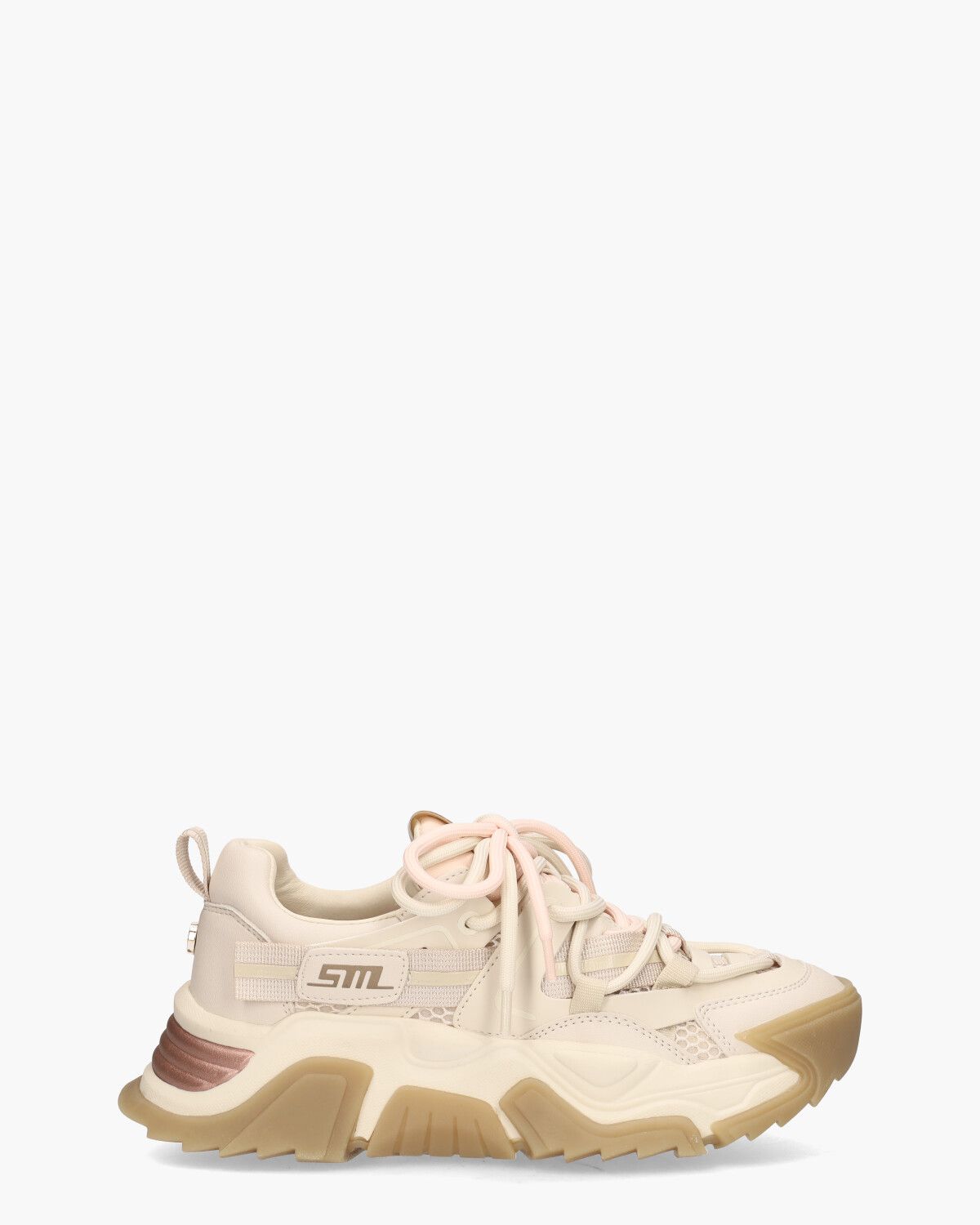 Kingdom-E Off-White/Roze Damessneakers 