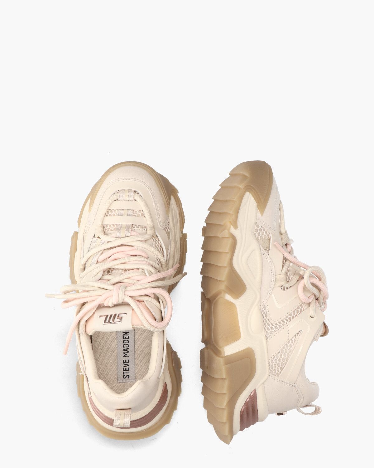 Kingdom-E Off-White/Roze Damessneakers 