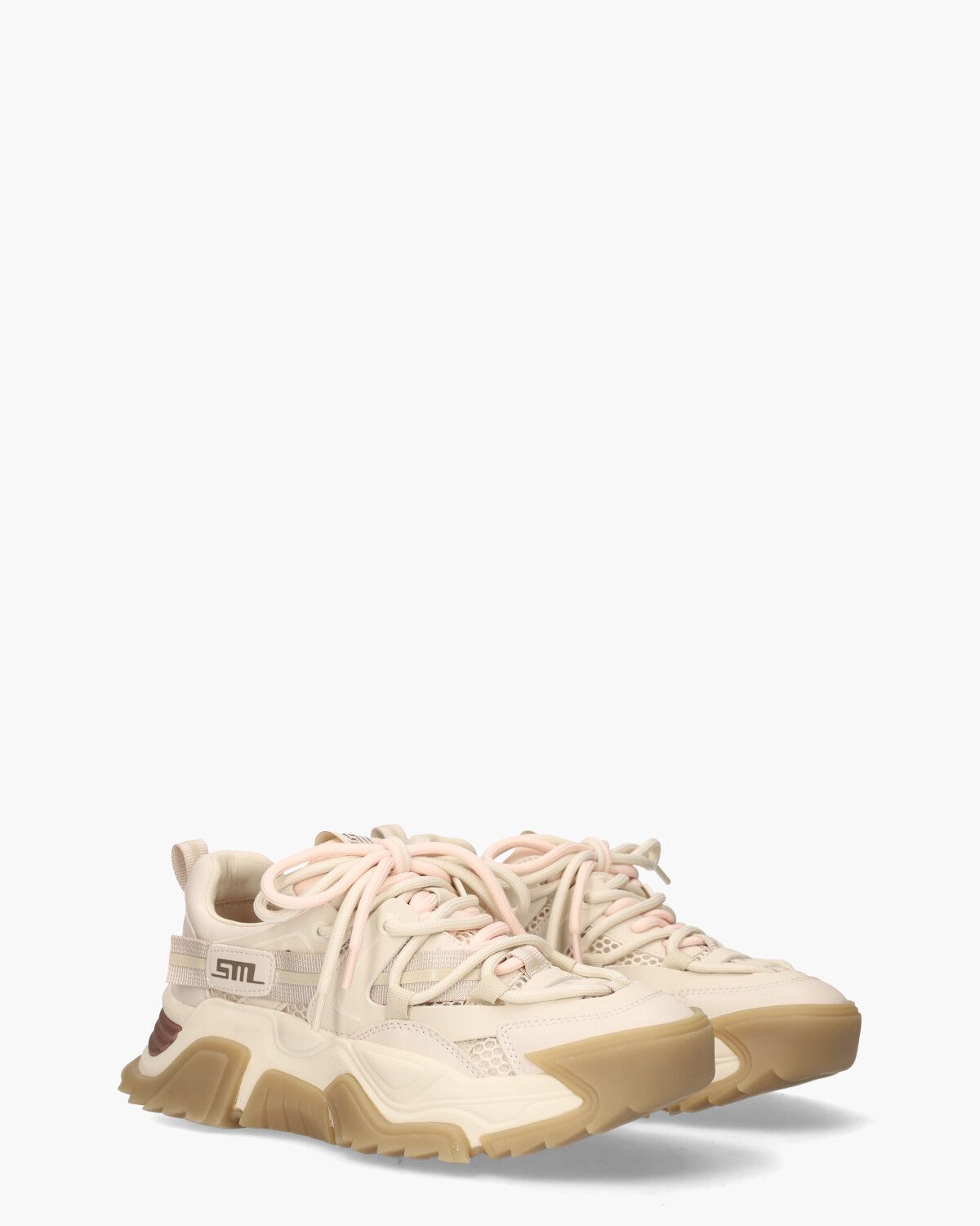 Kingdom-E Off-White/Roze Damessneakers 
