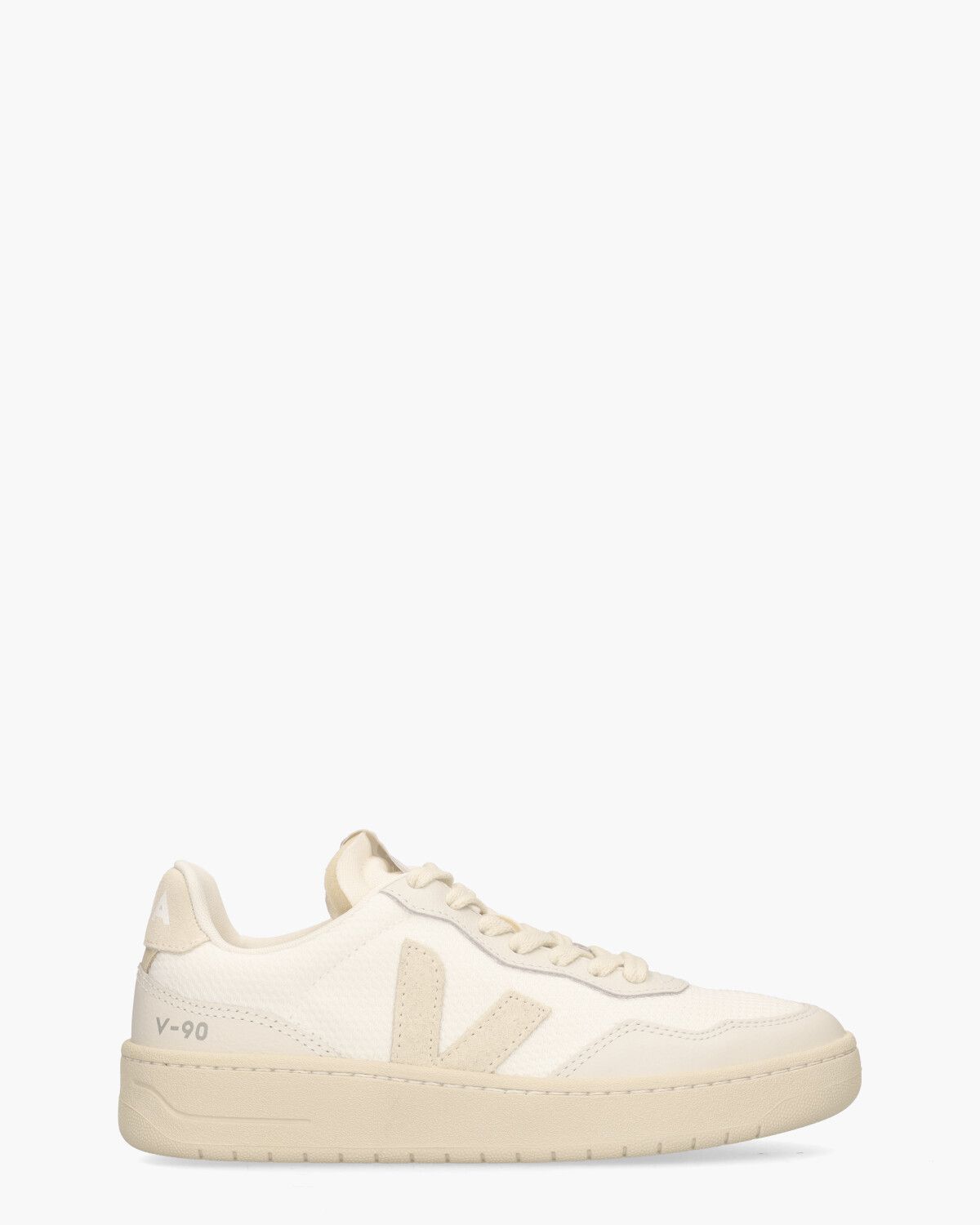 V-90 B-Mesh Wit/Beige Damessneakers