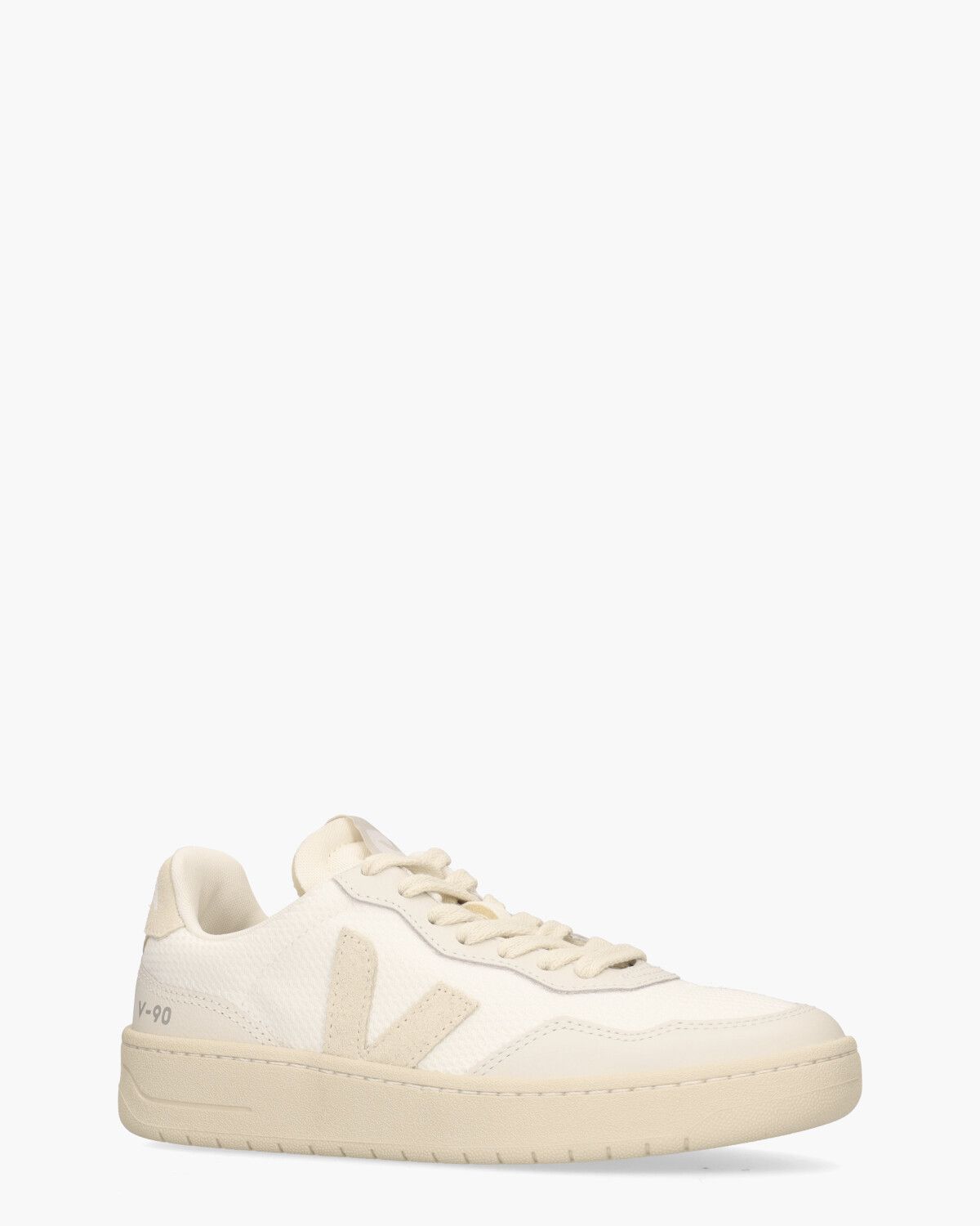 V-90 B-Mesh Wit/Beige Damessneakers