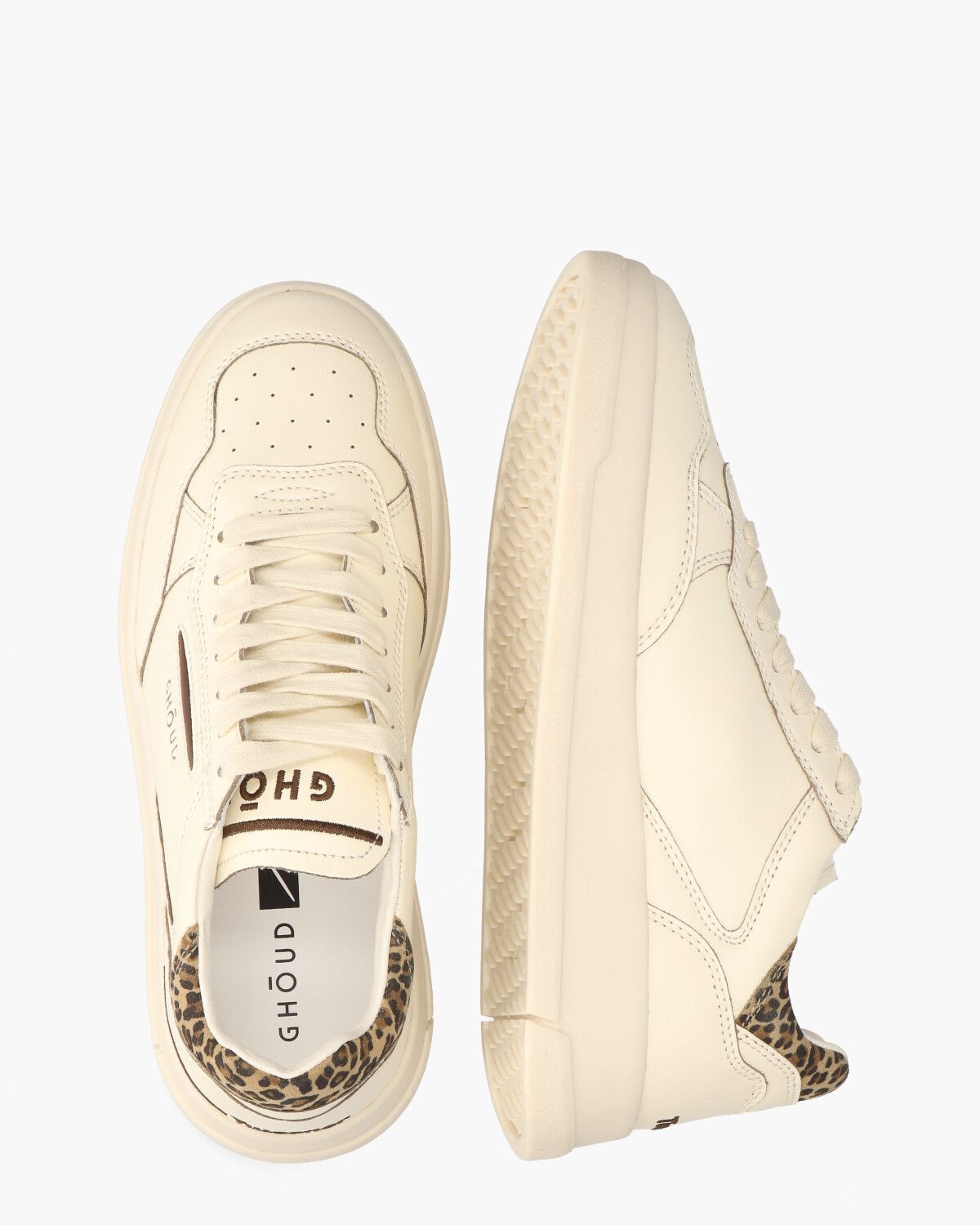 Tweener Low Off-White/Donkerbruin Damessneakers