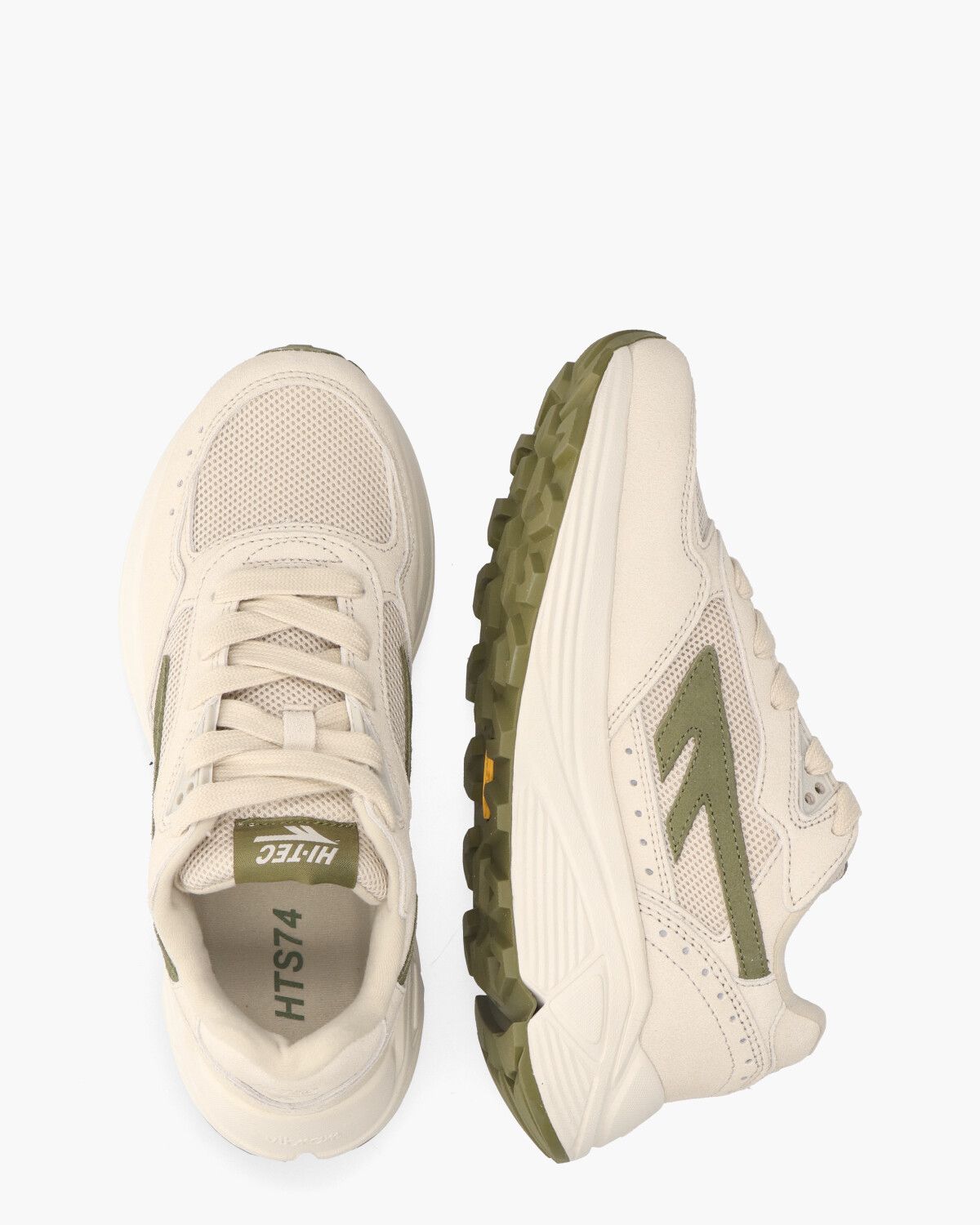 HTS Shadow RGS Lichtbeige/Groen Damessneakers