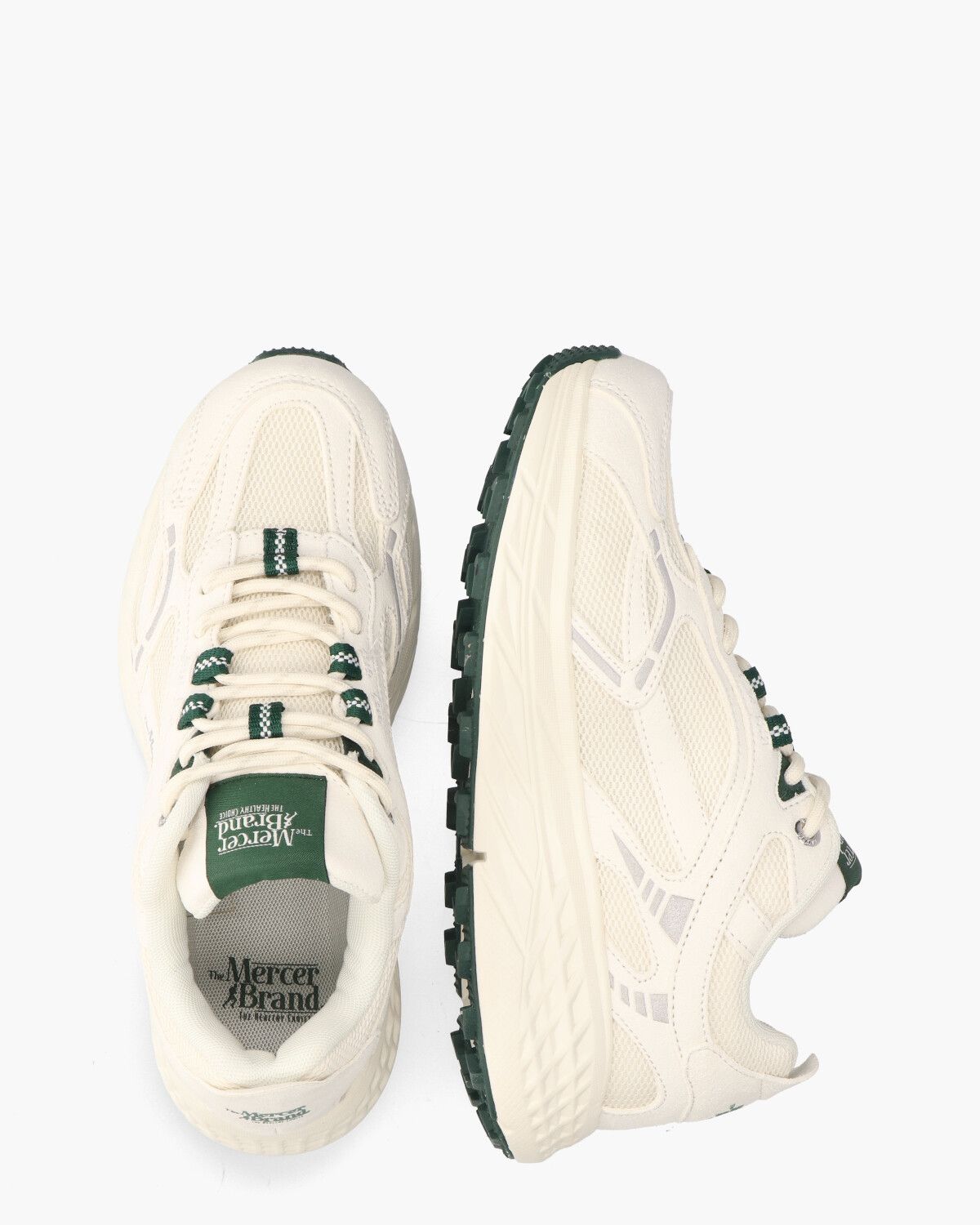 The Re-Run Max Off White/Donkergroen Damessneakers
