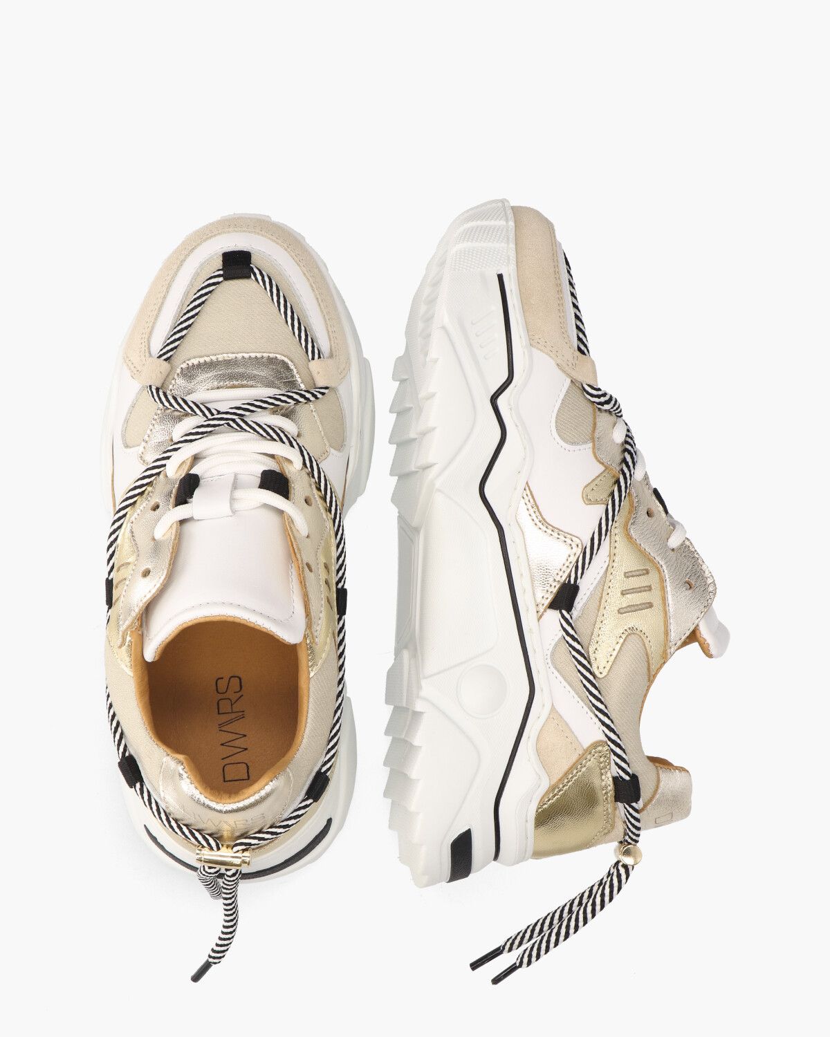 Jupiter Metallic Beige/Multicolor Damessneakers