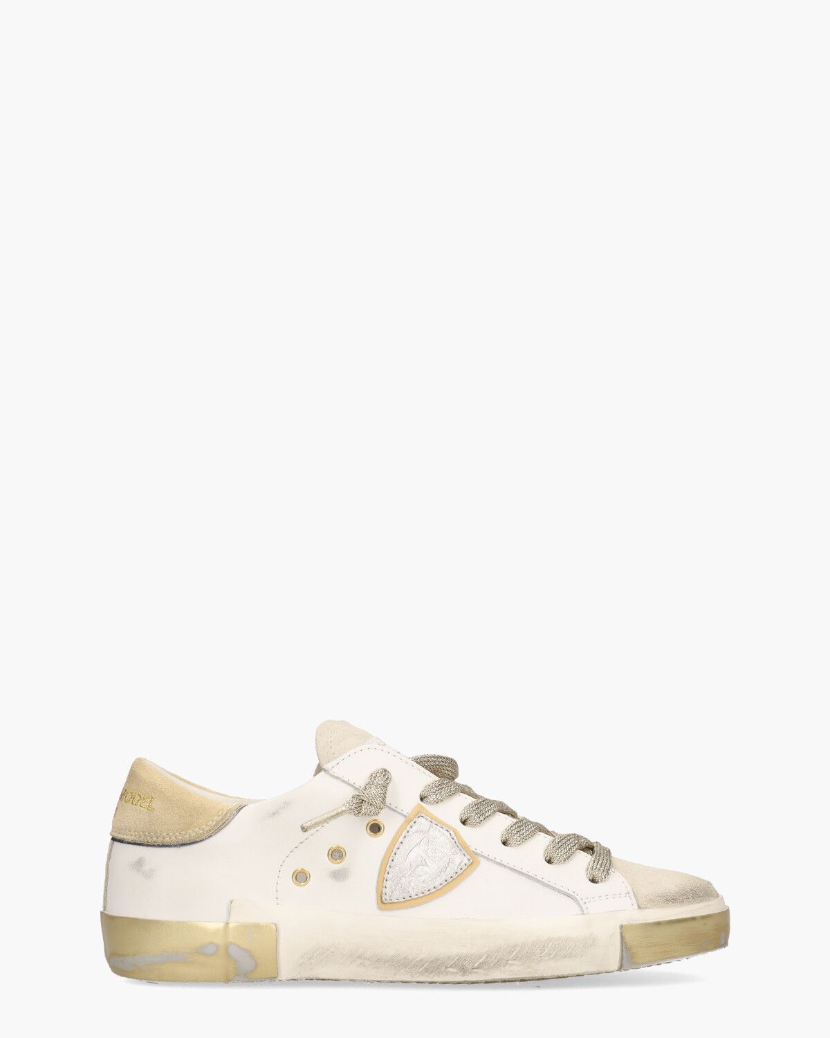 PRSX Tennis Wit/Beige Damessneakers