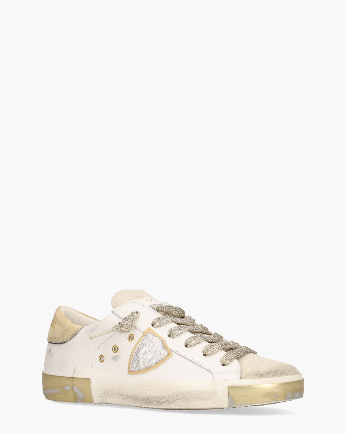 PRSX Tennis Wit/Beige Damessneakers