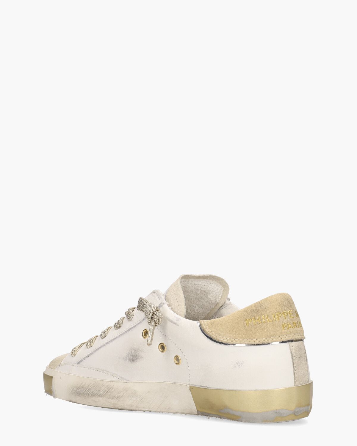 PRSX Tennis Wit/Beige Damessneakers