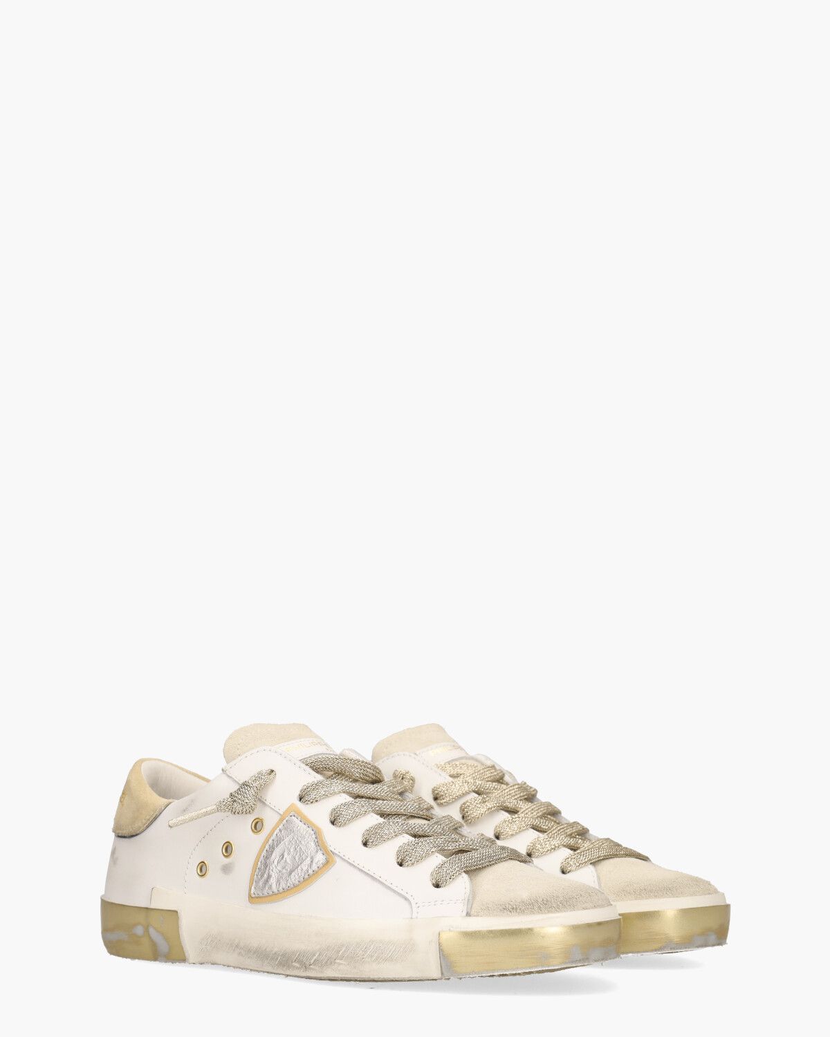 PRSX Tennis Wit/Beige Damessneakers