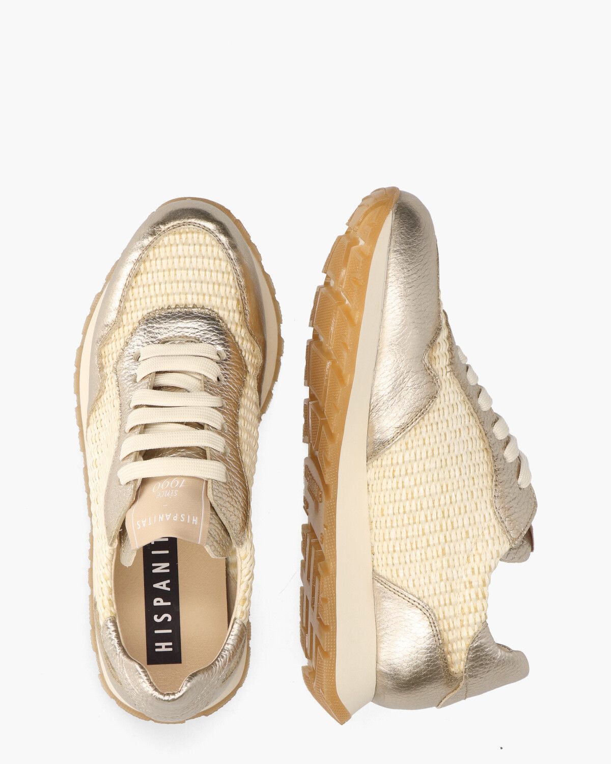 RHV254045 Goud/Ecru Damessneakers