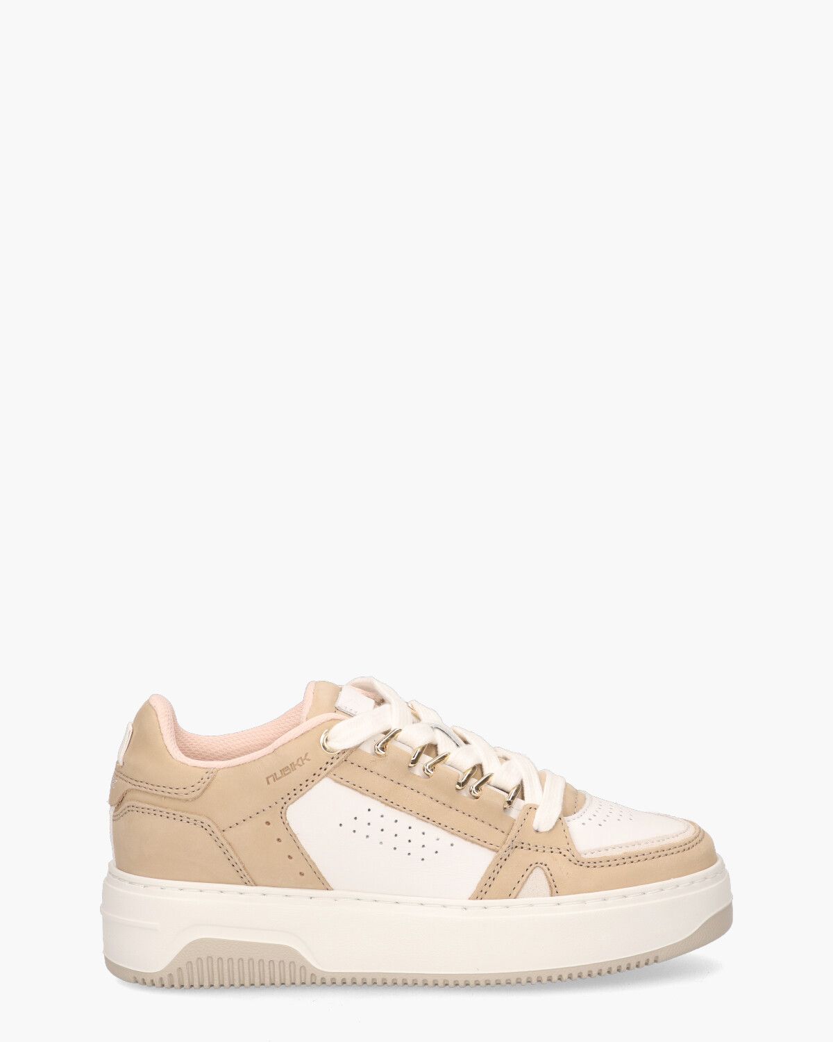 Basket Buxton Camel/Wit Damessneakers