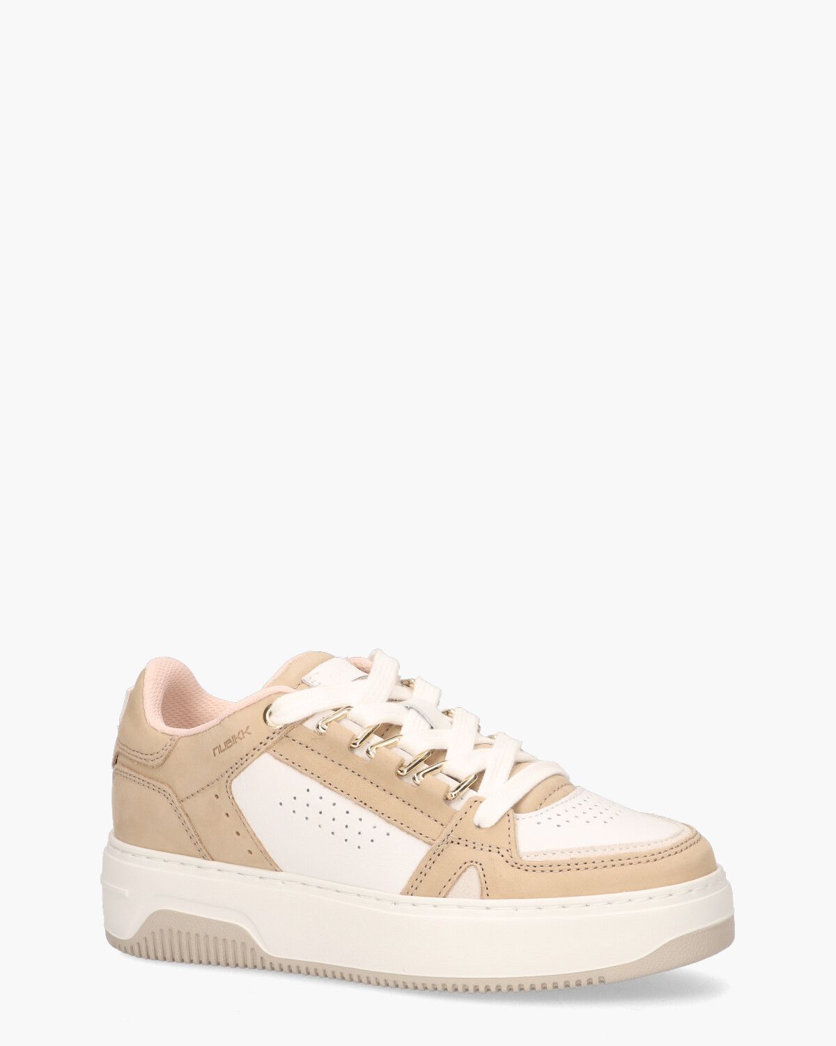 Basket Buxton Camel/Wit Damessneakers