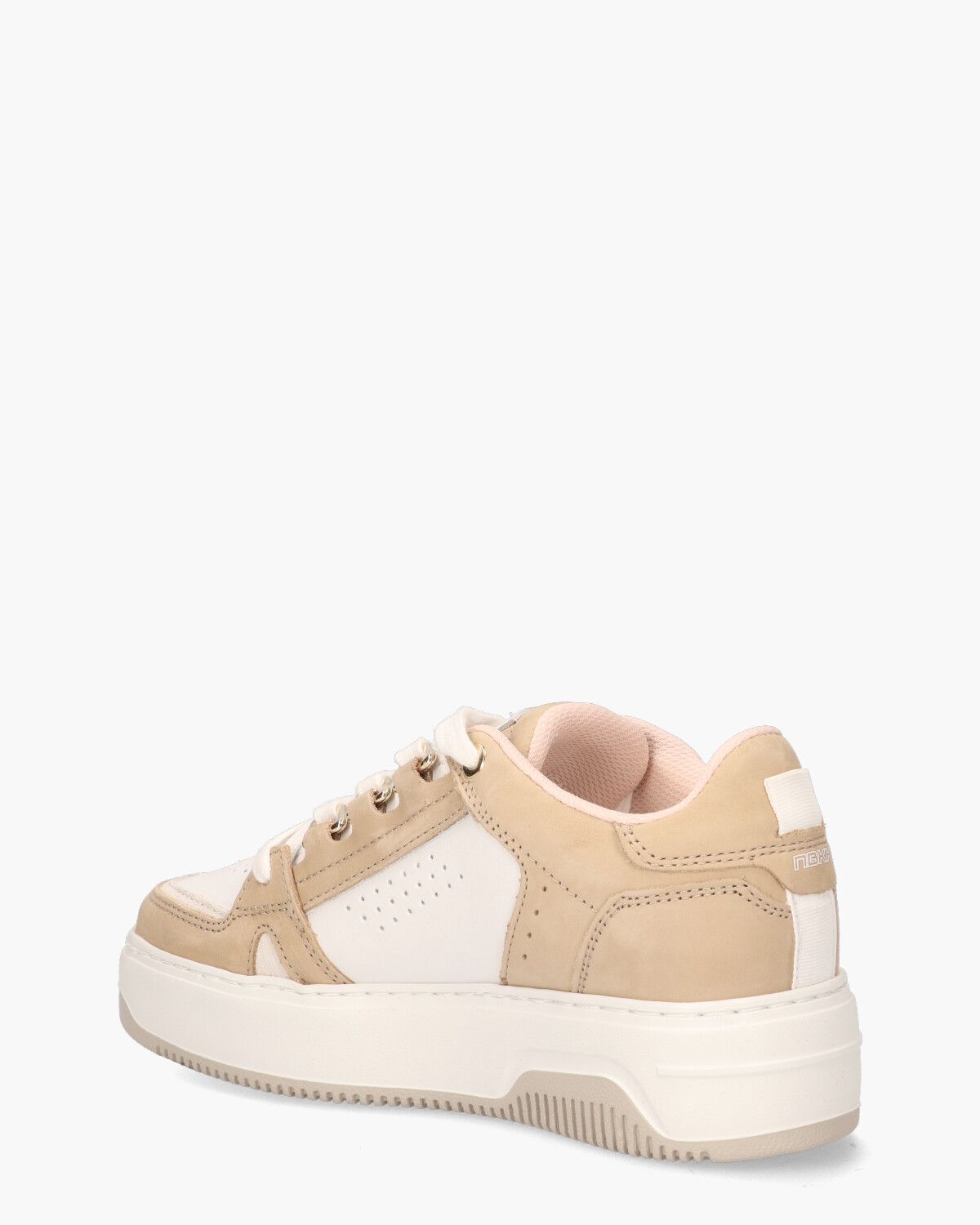 Basket Buxton Camel/Wit Damessneakers