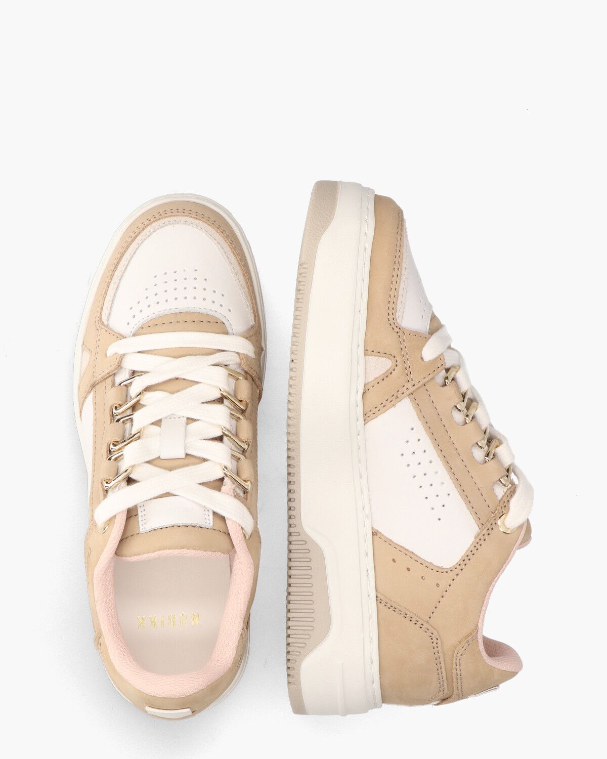 Basket Buxton Camel/Wit Damessneakers