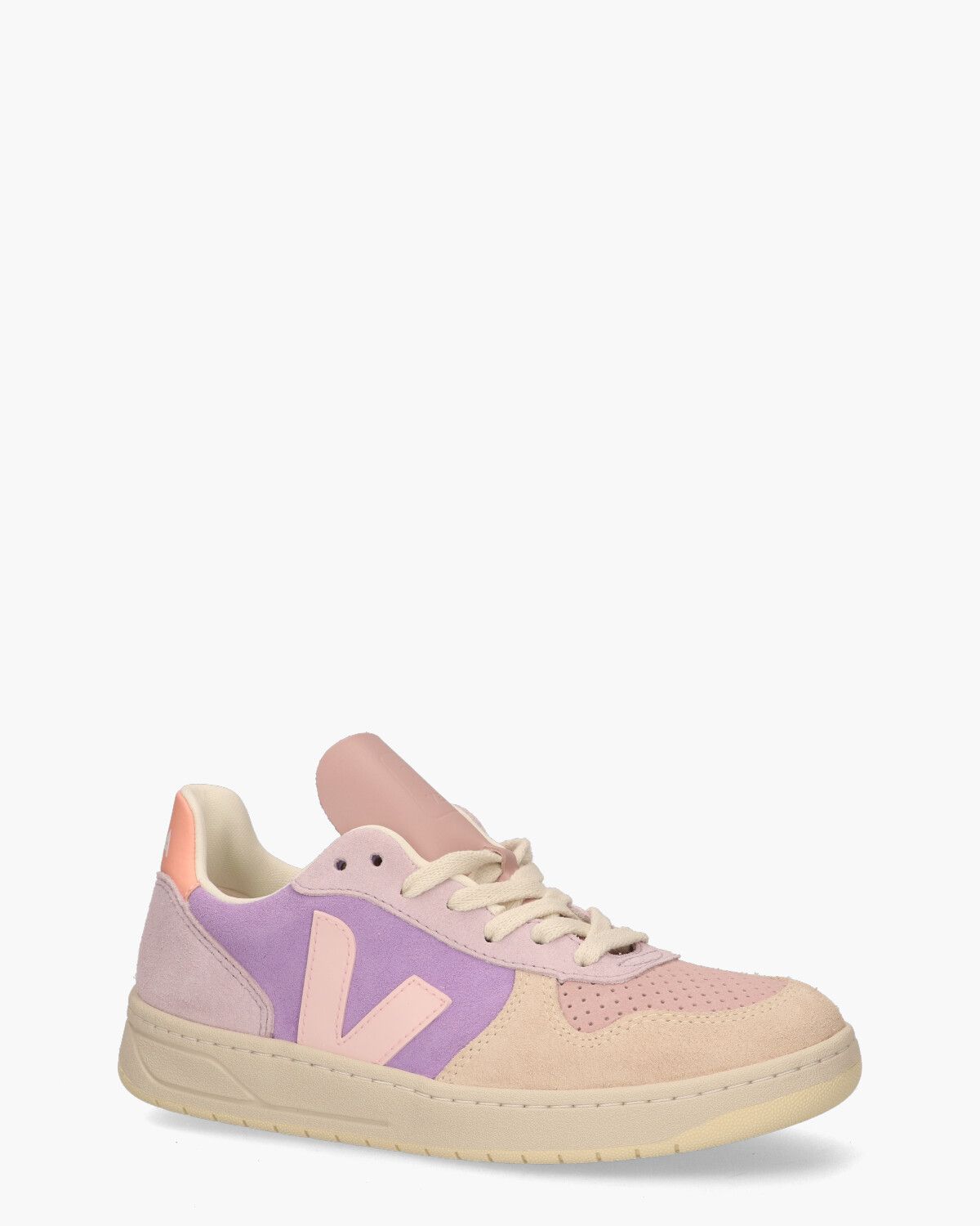 V-10 Suede Paars/Multicolor Damessneakers