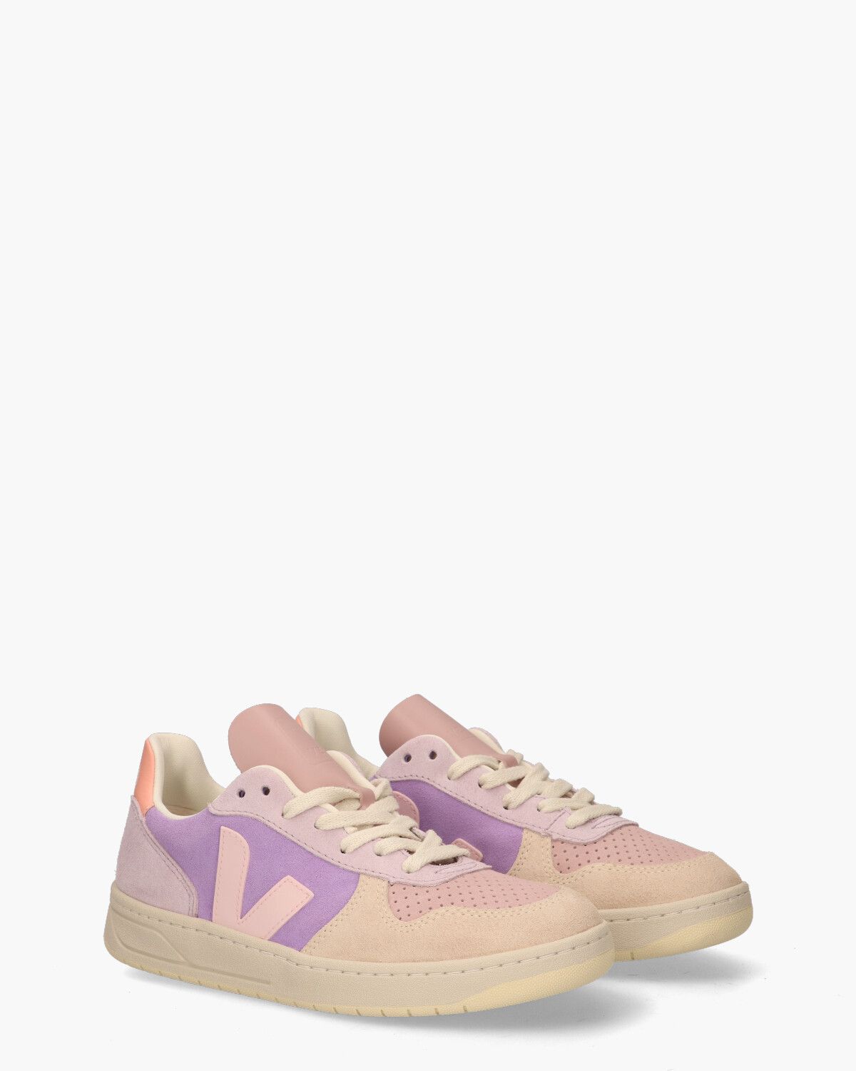 V-10 Suede Paars/Multicolor Damessneakers