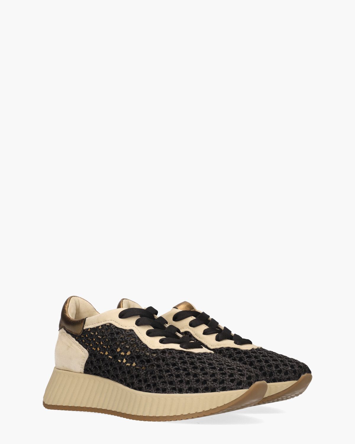 Alegria Zwart/Beige Damessneakers