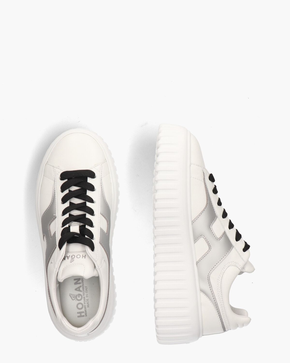 H-Stripes Wit/Zilver Damessneakers