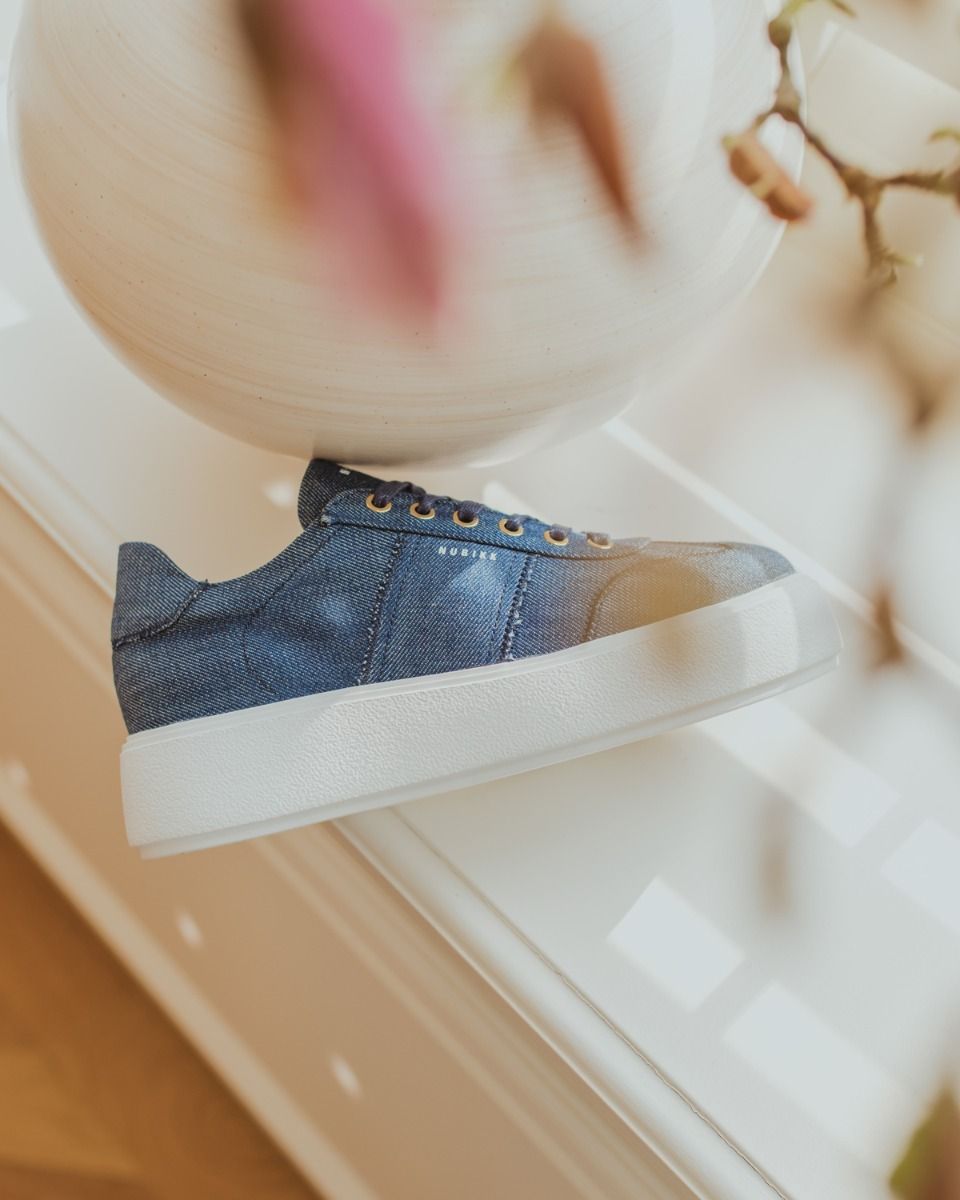 Elise Wing Jeansblauw Damessneakers