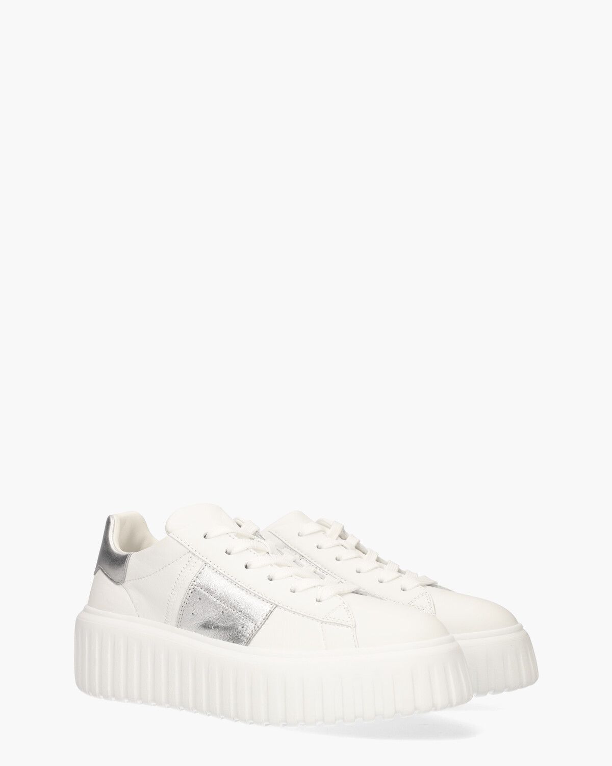H-Stripes Wit/Zilver Damessneakers