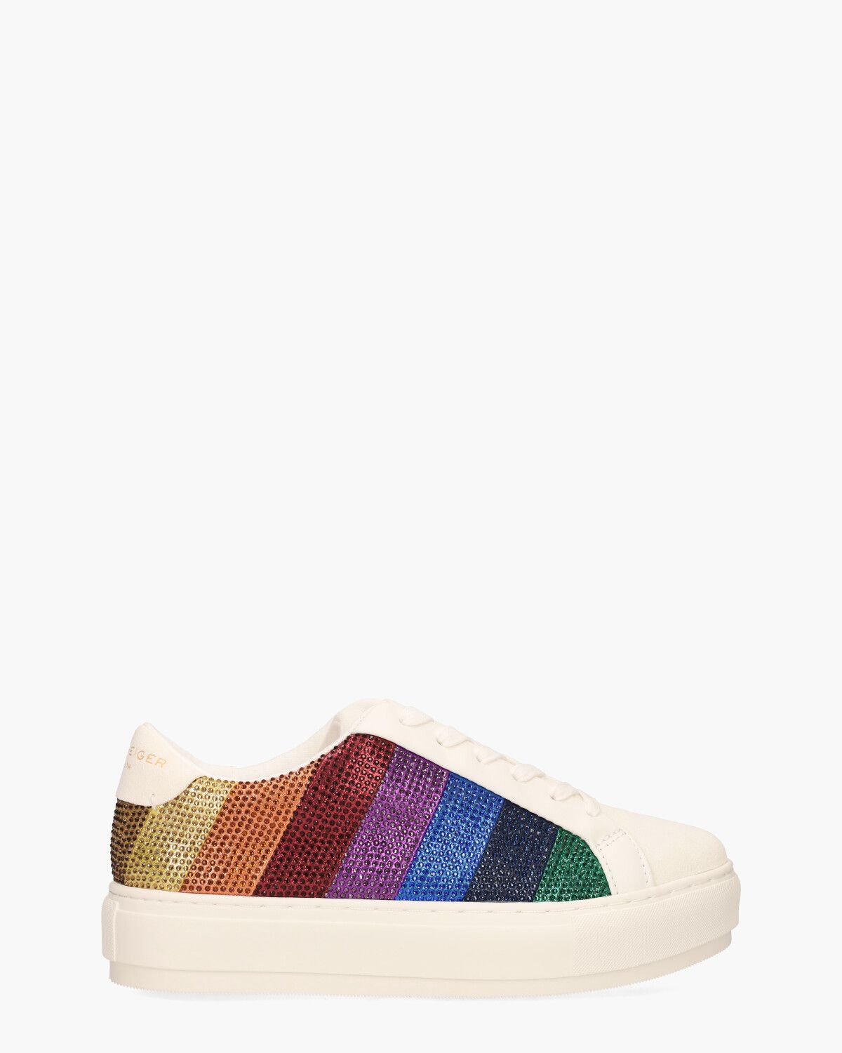 Laney Stripe Crystal Sneaker Wit/Multicolor Damessneakers