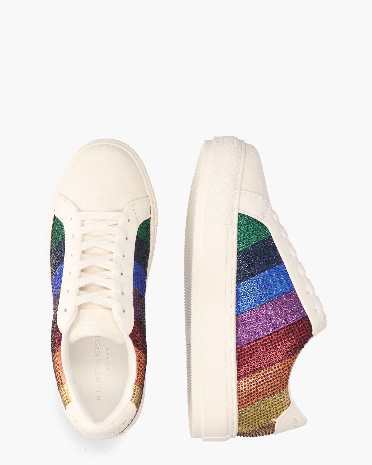 Laney Stripe Crystal Sneaker Wit/Multicolor Damessneakers