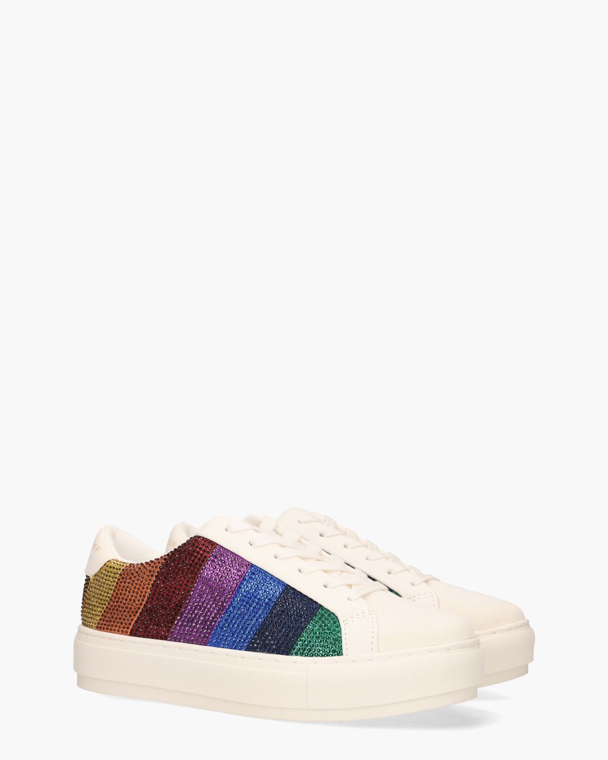 Laney Stripe Crystal Sneaker Wit/Multicolor Damessneakers