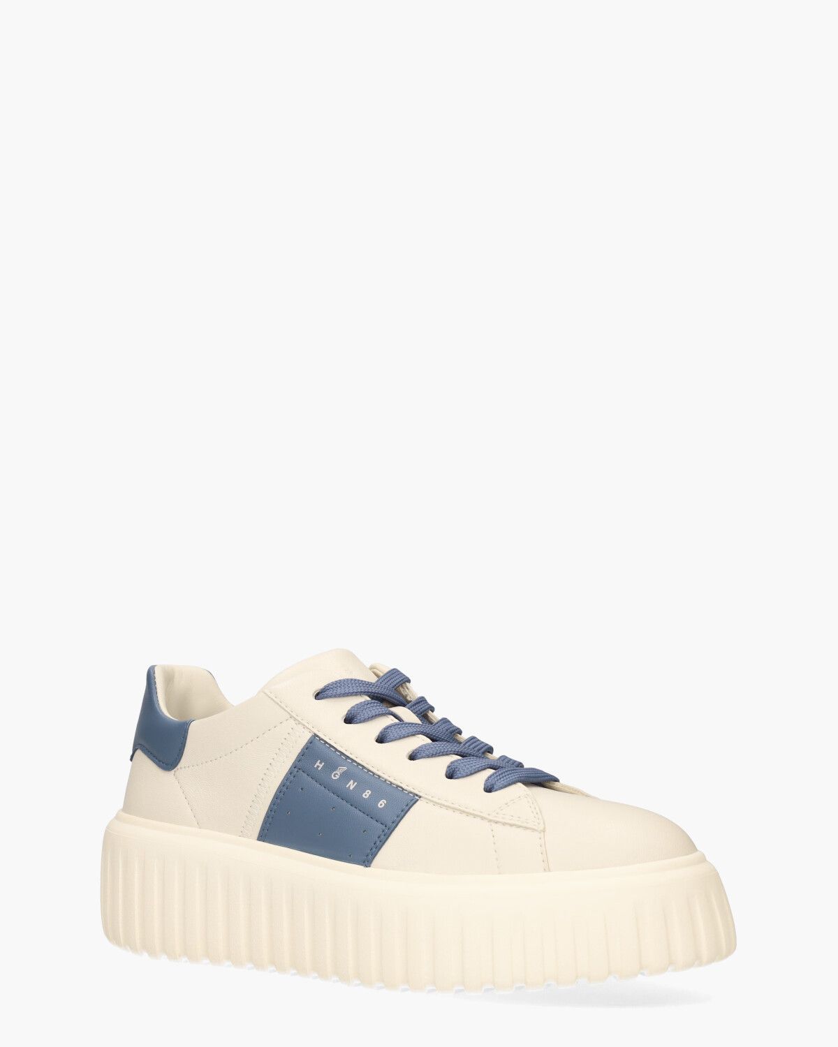 H-Stripes Off-White/Lichtblauw Damessneakers