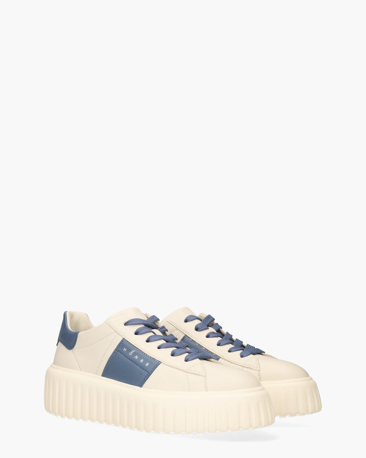 H-Stripes Off-White/Lichtblauw Damessneakers