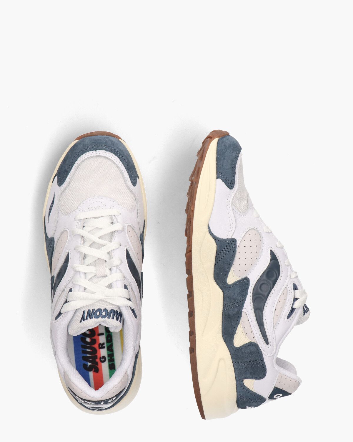 Grid Shadow 2 Wit/Blauw Herensneakers