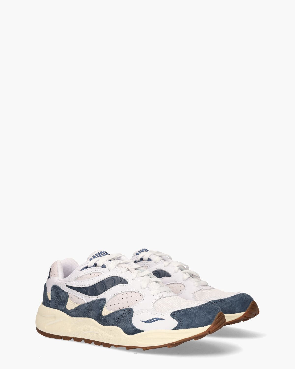 Grid Shadow 2 Wit/Blauw Herensneakers