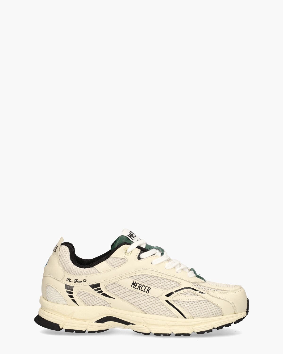 The Re-Run Off-White/Groen/Zwart Herensneakers