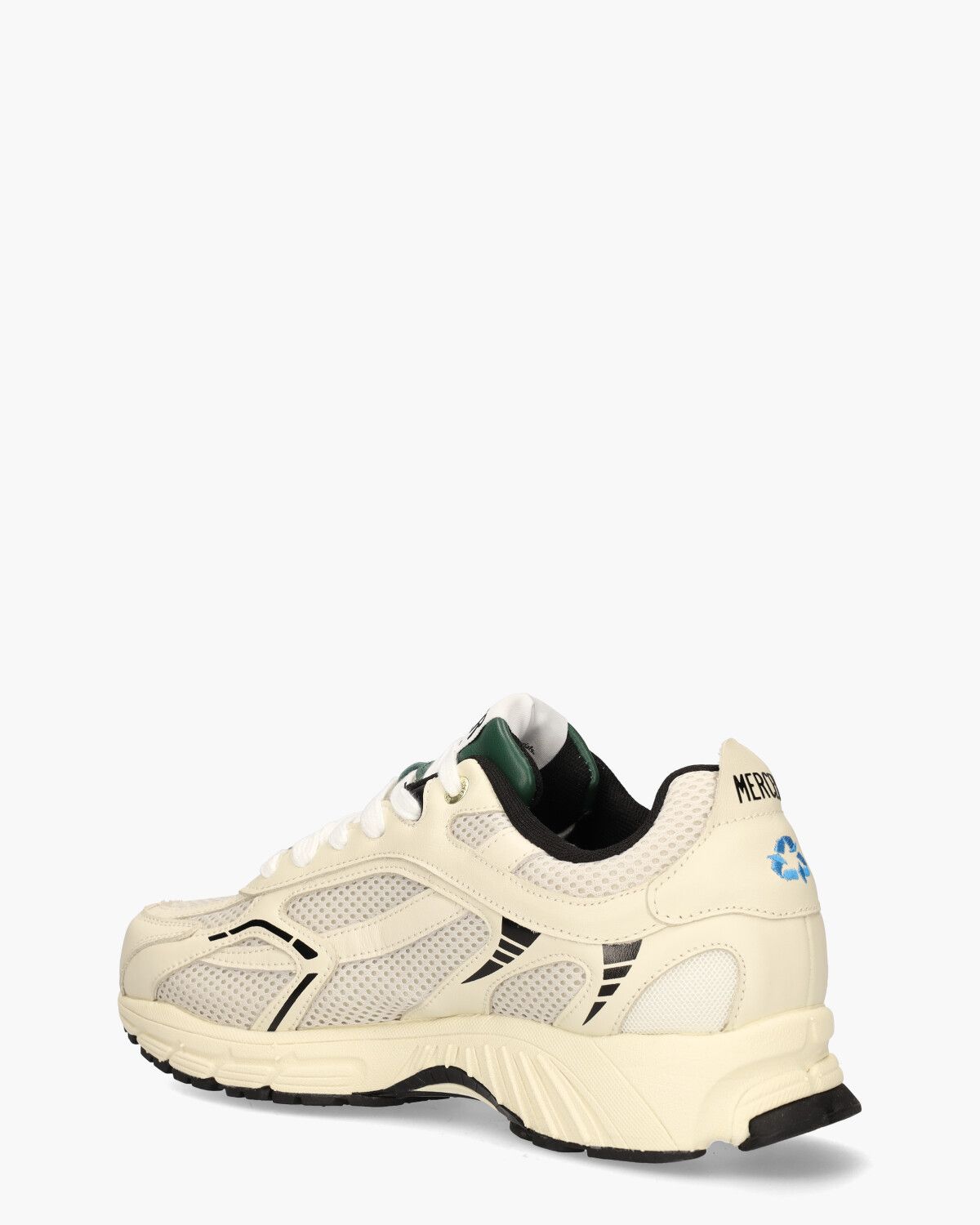 The Re-Run Off-White/Groen/Zwart Herensneakers