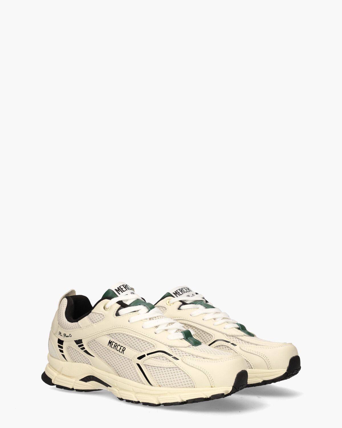 The Re-Run Off-White/Groen/Zwart Herensneakers