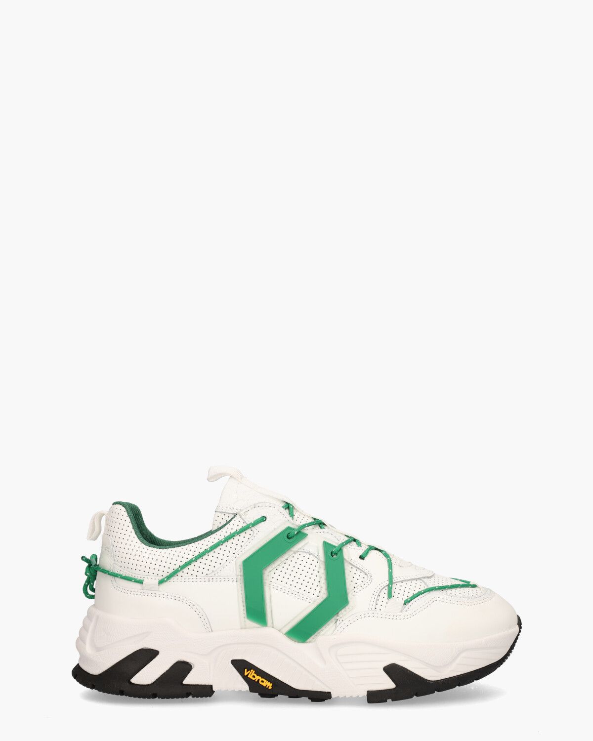 New Boom Wit/Groen Herensneakers
