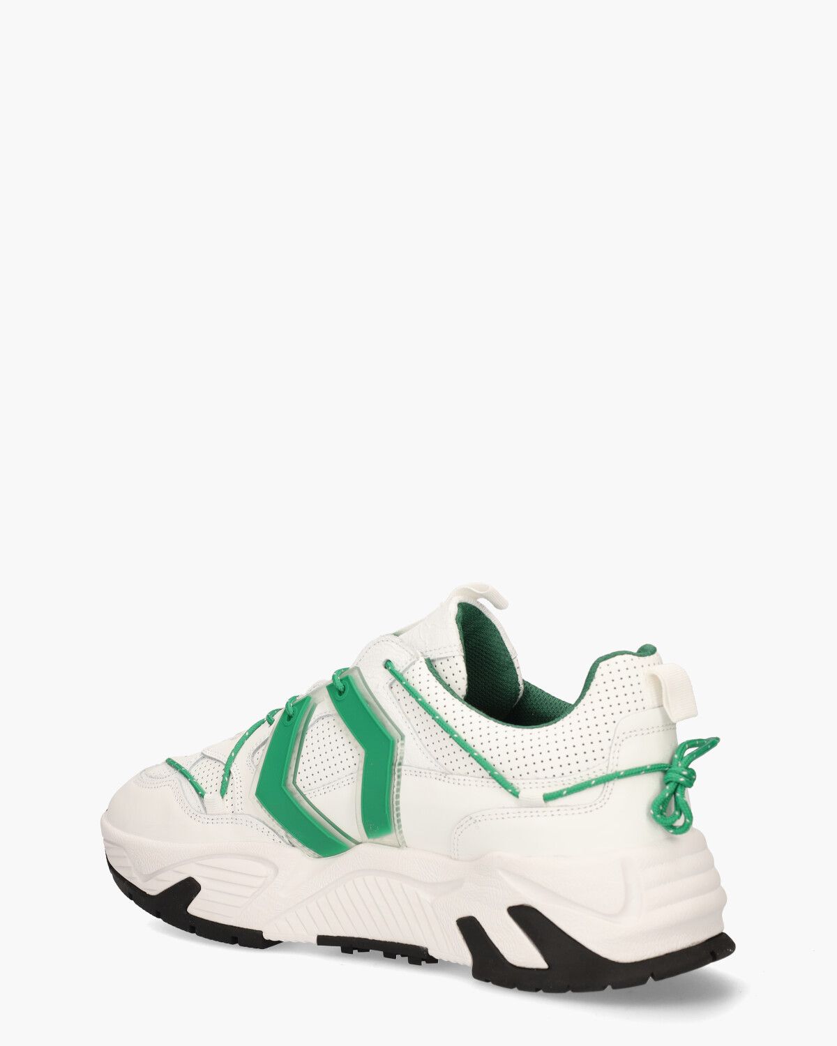 New Boom Wit/Groen Herensneakers